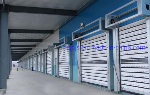 Alüminyum Alaşım JTM-D03 Hızlı yuvarlama ve kapak Spiral Depo Rüzgar Kalkanı Otomatik Kapı